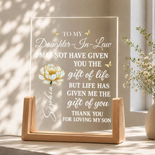 Load image into Gallery viewer, Personalized Acrylic Night Light Custom Gift for Daughter-in-Law