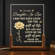 Load image into Gallery viewer, Personalized Acrylic Night Light Custom Gift for Daughter-in-Law