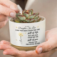 Load image into Gallery viewer, Personalized Ceramic Plant Pot Custom Gift for Daughter-in-Law