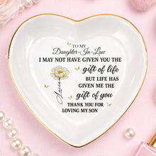 Load image into Gallery viewer, Personalized Heart-Shaped Jewelry Dish Custom Name Gift for Daughter-in-Law