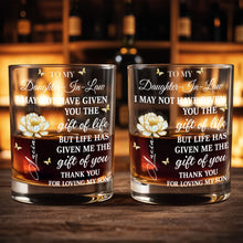 Load image into Gallery viewer, Personalized Custom Whiskey Glass Gift for Daughter-in-Law