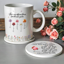Load image into Gallery viewer, Personalized Butterfly Ceramic Coaster Custom Gift for Daughter-in-Law