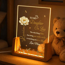 Load image into Gallery viewer, Personalized Acrylic Night Light with Wooden Base for Daughter-in-Law