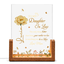Load image into Gallery viewer, Personalized Acrylic Night Light with Wooden Base for Daughter-in-Law