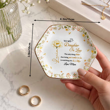 Load image into Gallery viewer, Personalized Hexagonal Ceramic Jewelry Dish Custom Gift for Daughter-in-Law