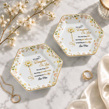 Load image into Gallery viewer, Personalized Hexagonal Ceramic Jewelry Dish Custom Gift for Daughter-in-Law