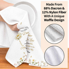 Load image into Gallery viewer, Personalized Birth Month Flowers Kitchen Towel Gift for Daughter-in-Law