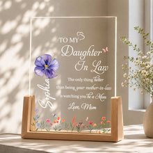 Load image into Gallery viewer, Personalized Acrylic Night Light Custom Name Gift for Daughter-in-Law