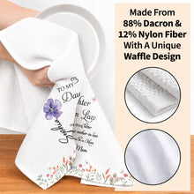 Load image into Gallery viewer, Personalized Kitchen Towel Custom Flowers Gift for Daughter-in-Law