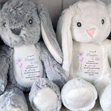 Load image into Gallery viewer, Personalized Plush Bunny Stuffed Animal Gift for Daughter-in-Law