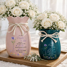 Load image into Gallery viewer, Personalized Ribbon Tie Flower Vase Custom Name for Daughter-in-Law Gift