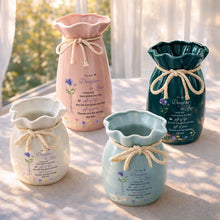 Load image into Gallery viewer, Personalized Ribbon Tie Flower Vase Custom Name for Daughter-in-Law Gift