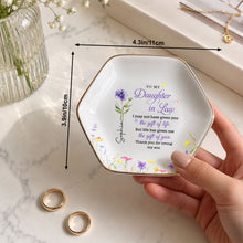 Load image into Gallery viewer, Personalized Hexagonal Ceramic Jewelry Dish for Daughter-in-Law Gift