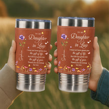 Load image into Gallery viewer, Personalized Leather Tumbler Custom Name Gift for Daughter-In-Law