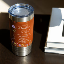 Load image into Gallery viewer, Personalized Leather Tumbler Custom Name Gift for Daughter-In-Law