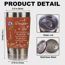 Load image into Gallery viewer, Personalized Leather Tumbler Custom Name Gift for Daughter-In-Law