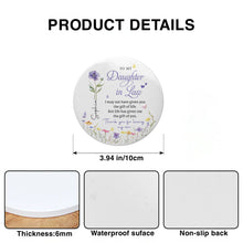 Load image into Gallery viewer, Personalized Birth Month Flower Ceramic Coaster Gift for Daughter-in-Law