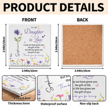 Load image into Gallery viewer, Personalized Floral Ceramic Coaster Gift for Daughter-in-Law