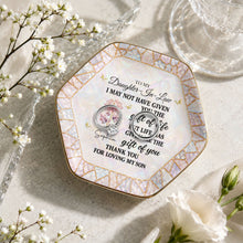 Load image into Gallery viewer, Personalized Ceramic Jewelry Dish Custom Name Hexagon Gift for Daughter-in-Law