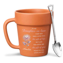 Load image into Gallery viewer, Personalized Plant Pot Ceramic Mug Unique Gift for Daughter-in-Law