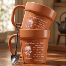 Load image into Gallery viewer, Personalized Plant Pot Ceramic Mug Unique Gift for Daughter-in-Law