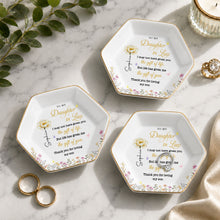 Load image into Gallery viewer, Personalized Hexagonal Jewelry Dish Custom Birth Month Flowers Gift for Daughter-In-Law