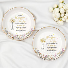 Load image into Gallery viewer, Personalized Birth Month Flower Jewelry Dish for Daughter-in-Law