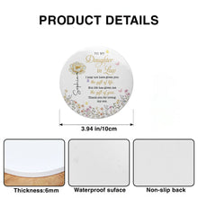 Load image into Gallery viewer, Personalized Ceramic Coaster Gift for Daughter-in-Law - Floral Design
