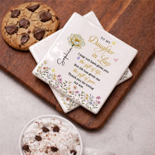 Load image into Gallery viewer, Personalized Ceramic Coaster Custom Flower Design Gift for Daughter-in-Law