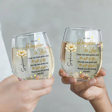 Load image into Gallery viewer, Personalized Stemless Wine Glass Custom Gift for Daughter-in-Law