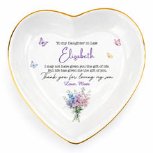 Load image into Gallery viewer, Personalized Heart Jewelry Dish Custom Name Gift for Daughter-in-Law