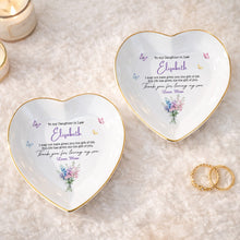 Load image into Gallery viewer, Personalized Heart Jewelry Dish Custom Name Gift for Daughter-in-Law
