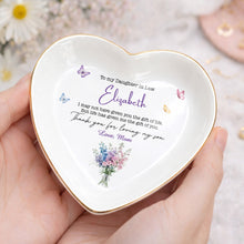 Load image into Gallery viewer, Personalized Heart Jewelry Dish Custom Name Gift for Daughter-in-Law