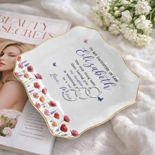 Load image into Gallery viewer, Personalized Lace Jewelry Dish Custom Name Gift for Daughter-in-Law