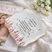 Load image into Gallery viewer, Personalized Lace Square Jewelry Dish Custom Gift for Daughter-in-Law