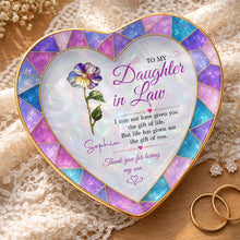 Load image into Gallery viewer, Personalized Heart Jewelry Dish Custom Name Gift for Daughter-in-Law