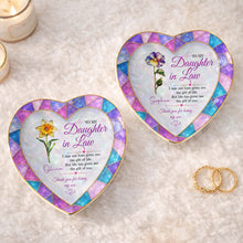 Load image into Gallery viewer, Personalized Heart Jewelry Dish Custom Name Gift for Daughter-in-Law