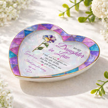 Load image into Gallery viewer, Personalized Heart Jewelry Dish Custom Name Gift for Daughter-in-Law