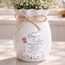 Load image into Gallery viewer, Personalized Ceramic Flower Vase Custom Gift for Daughter-in-law