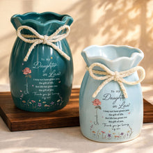 Load image into Gallery viewer, Personalized Ceramic Flower Vase Custom Gift for Daughter-in-law