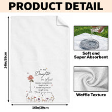 Load image into Gallery viewer, Personalized Kitchen Towel Custom Flower Design Gift for Daughter-in-Law