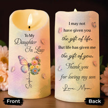 Load image into Gallery viewer, Personalized LED Candle Custom Name Gift for Daughter-in-Law
