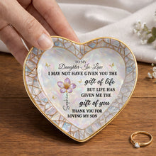 Load image into Gallery viewer, Personalized Heart Jewelry Dish Custom Name Gift for Daughter-in-Law