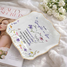 Load image into Gallery viewer, Personalized Lace Square Jewelry Dish Custom Name Gift for Daughter-in-Law