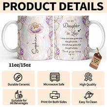 Load image into Gallery viewer, Personalized Coffee Mug Birth Month Flower Gift for Daughter-in-Law