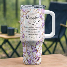 Load image into Gallery viewer, Personalized 40oz Tumbler with Birth Month Flower Gift for Daughter-in-Law