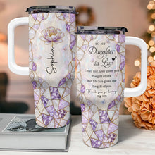 Load image into Gallery viewer, Personalized 40oz Tumbler with Birth Month Flower Gift for Daughter-in-Law