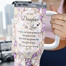 Load image into Gallery viewer, Personalized 40oz Tumbler with Birth Month Flower Gift for Daughter-in-Law