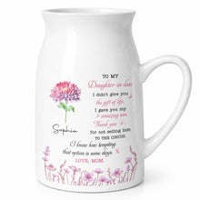 Load image into Gallery viewer, Personalized Ceramic Flower Vase Custom Gift for Daughter-in-Law
