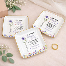 Load image into Gallery viewer, Personalized Ceramic Jewelry Dish Birth Month Flower Gift for Future Daughter-In-Law